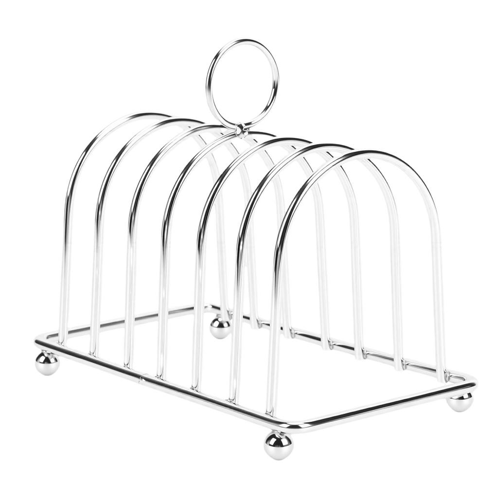 Toast Rack Stainless Steel 6 Slices Vintage British Bread Loaf Grid Cooling Station for Kitchen Restaurant Serving
