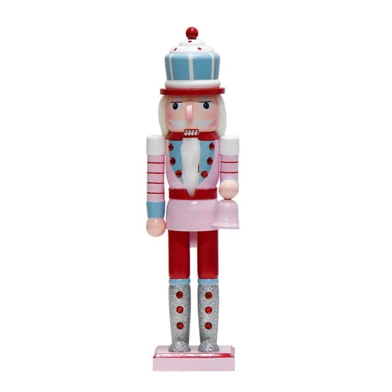 Collectible Wood Nutcrackers Puppet Decoration Desktop Shelf Ornaments 38cm Handmade Festive Nutcrackers Puppets