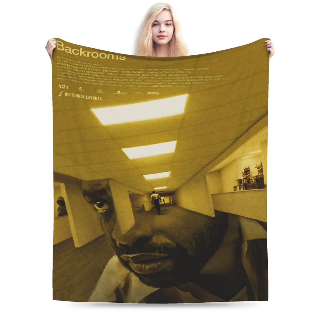 Relax Backrooms Horror Movie Blanket Merch Sofa Decorative Throw Blanket Super Warm Flannel for Bedroom