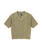 OUTDOOR PRODUCTS W Open Collar Cable Knit (Khaki)