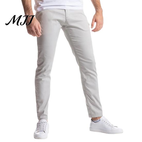 Casual Business Attire for Men Twill Trousers, Slim Fit Stretch Chinos Pants, Solid Color Wrinkle Resistant Trousers Straight Leg Pants Office Dating