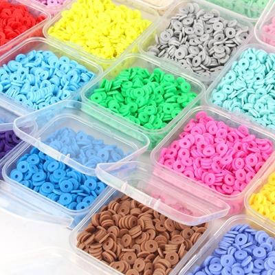 500 sztuk 6mm gliniane koraliki plasterek glina polimerowa koraliki dystansowe Chip Disk okrągłe koraliki Heishi do tworzenia biżuterii DIY akcesoria do rękodzieła
