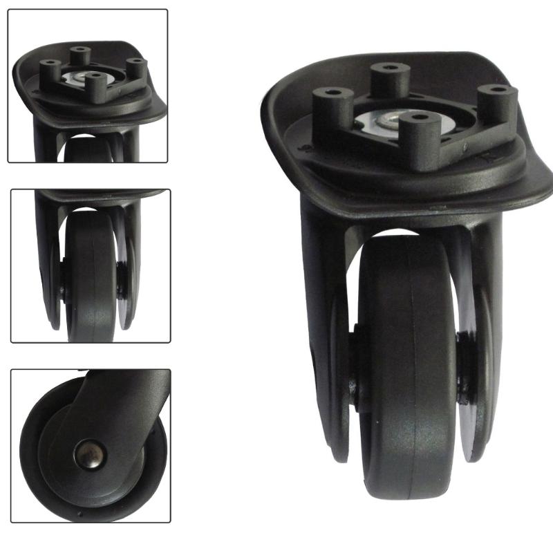 2Pcs Trolley Casters Replacement Heavy Duty Roller Wheel for Luggage Box Suitcase 360 Degree Swivel Kit SilentWheel