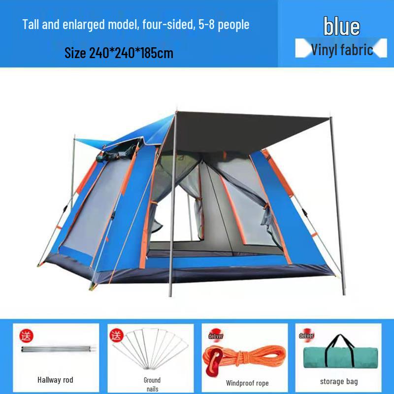 Thickened Automatic Folding Tent: Portable, Quick-Open, Rain & UV Protection for Camping & Beach.