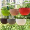 Plastic Hanging Flower Pot European Style Macrame Plant Hanger Imitation Rattan Hanging Pot  Garden