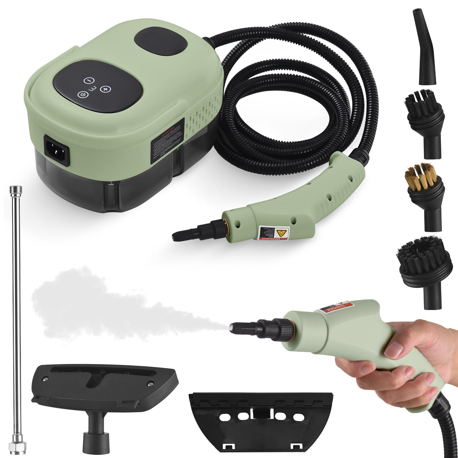 

Ручной многофункциональный пароочиститель под давлением с 8 аксессуарами, сенсорным экраном Smart Touch Screen, 6 уровней UK plug зелёный