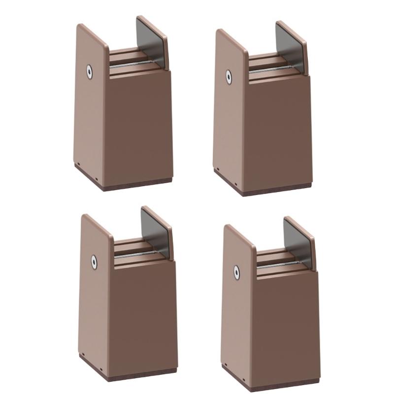 Set of 4 Sturdy Plastic Bed Risers 2Inch Thick Leg Extenders Accessory for Desk Chair Sofa Storage Solution Use