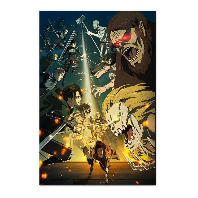 Anime Attack Titan Poster Levi Allen Mikasa Character Home Wall Art Canvas Painting Printing Pictures Bedroom