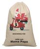 Printtoo Large Drawstring Canvas Bag Christmas Sack Bags Santa Gift Sack Custom Party Favor 2 Pcs 27x20 Inch