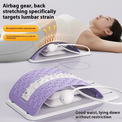 Back Stretcher Pillow Waist Massage Neck Lumbar Support Massager Yoga Spine Correction Pillow Herniated Disc Pain Relief Relax