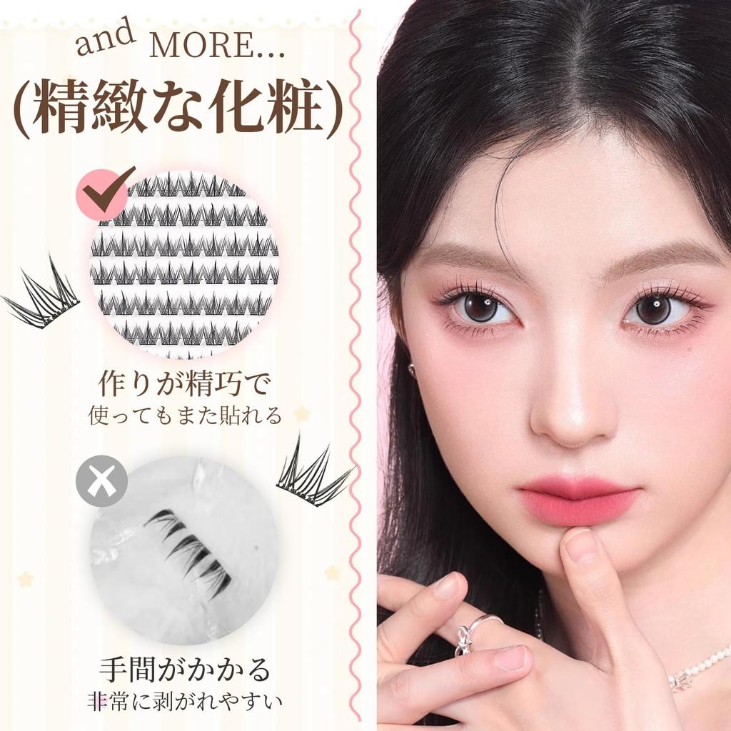 10 Pairs of False Eyelashes Partial False No Glue 3D Natural Lightweight and Comfortable Easy to 3D Clumped Eyelash Natural Style - Eyelashes,
