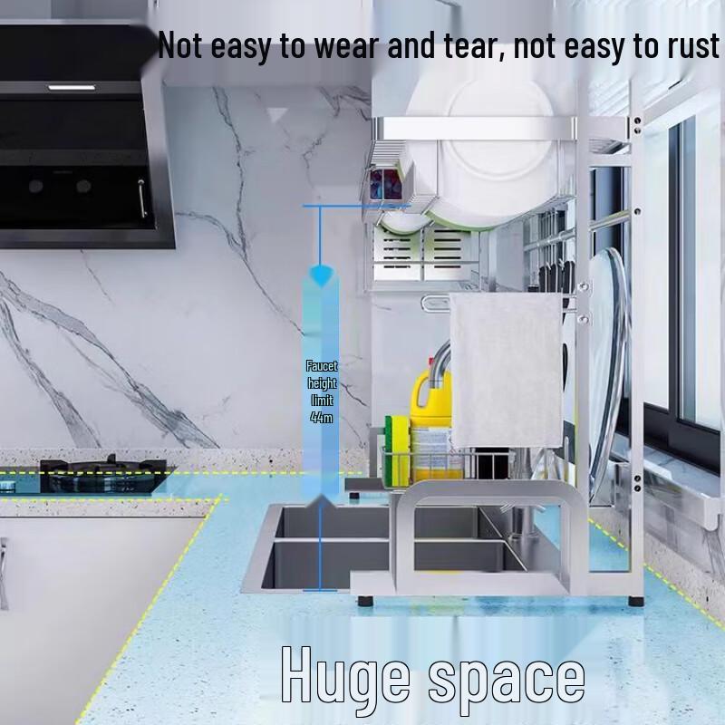 Beifu 93CM Stainless Steel Kitchen Countertop Dish Drying Rack