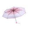 1PC Transparent Folding Umbrella Fashionable Princess Umbrella Cherry Blossom # Pink