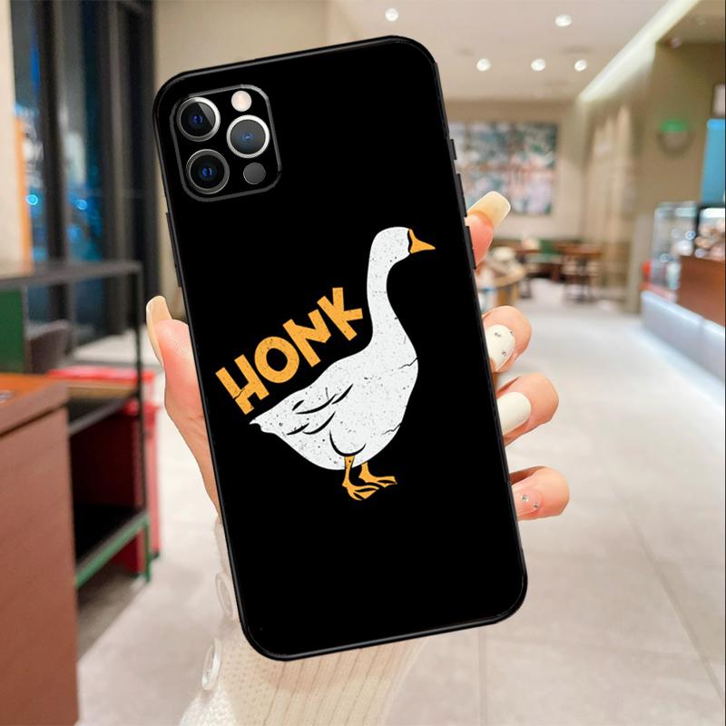 Duck Goose Honk Bonk Funny Meme Phone Case For iPhone 17 16 15 14 13 12 11 Pro Max mini 16 Plus 16e 17 Air Protective Cover