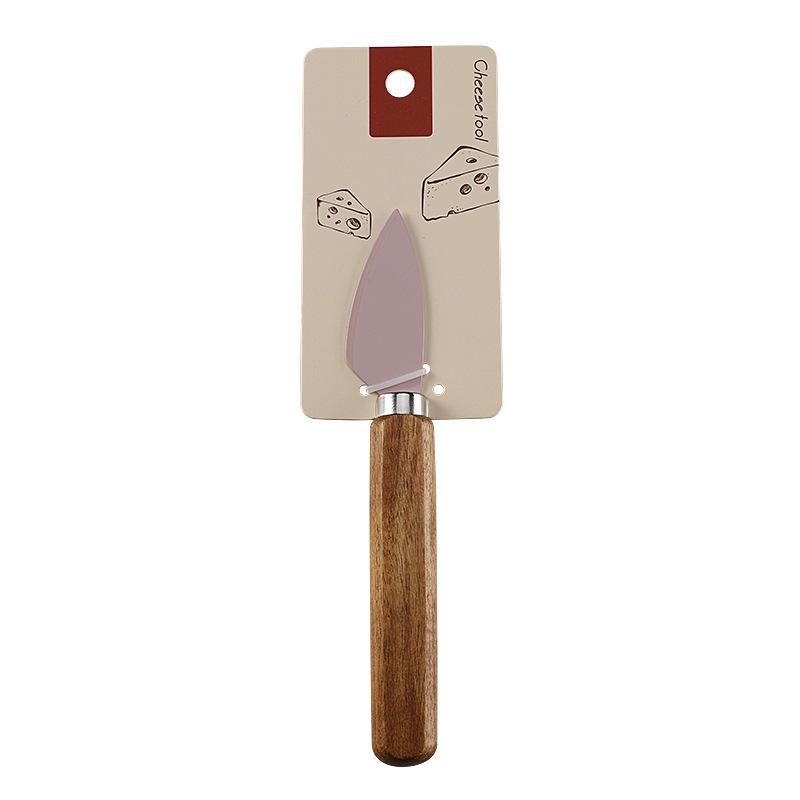 Käse- & Steakmesser-Set mit Griff aus Akazienholz und Antihaft-Edelstahlklinge