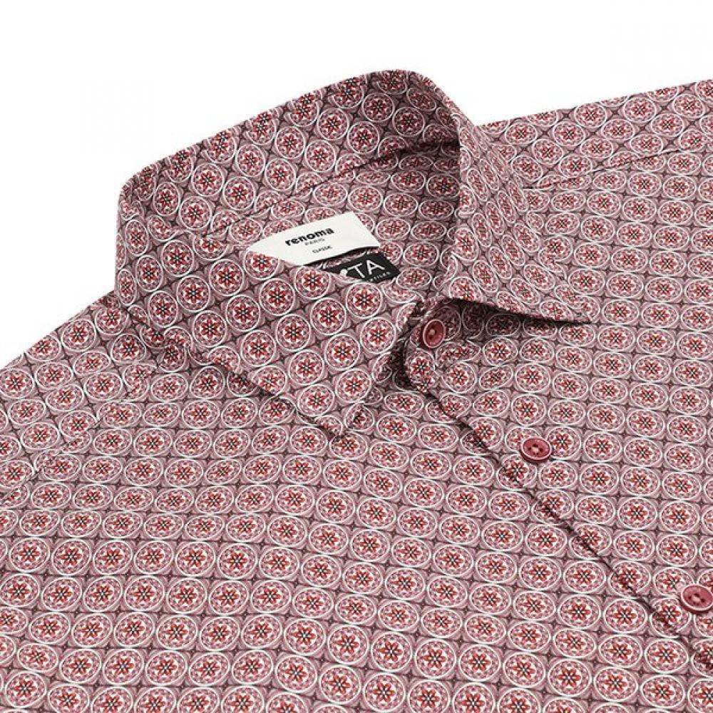 Renoma Oriental Print Classic Shirt Rnssg1040 Rd