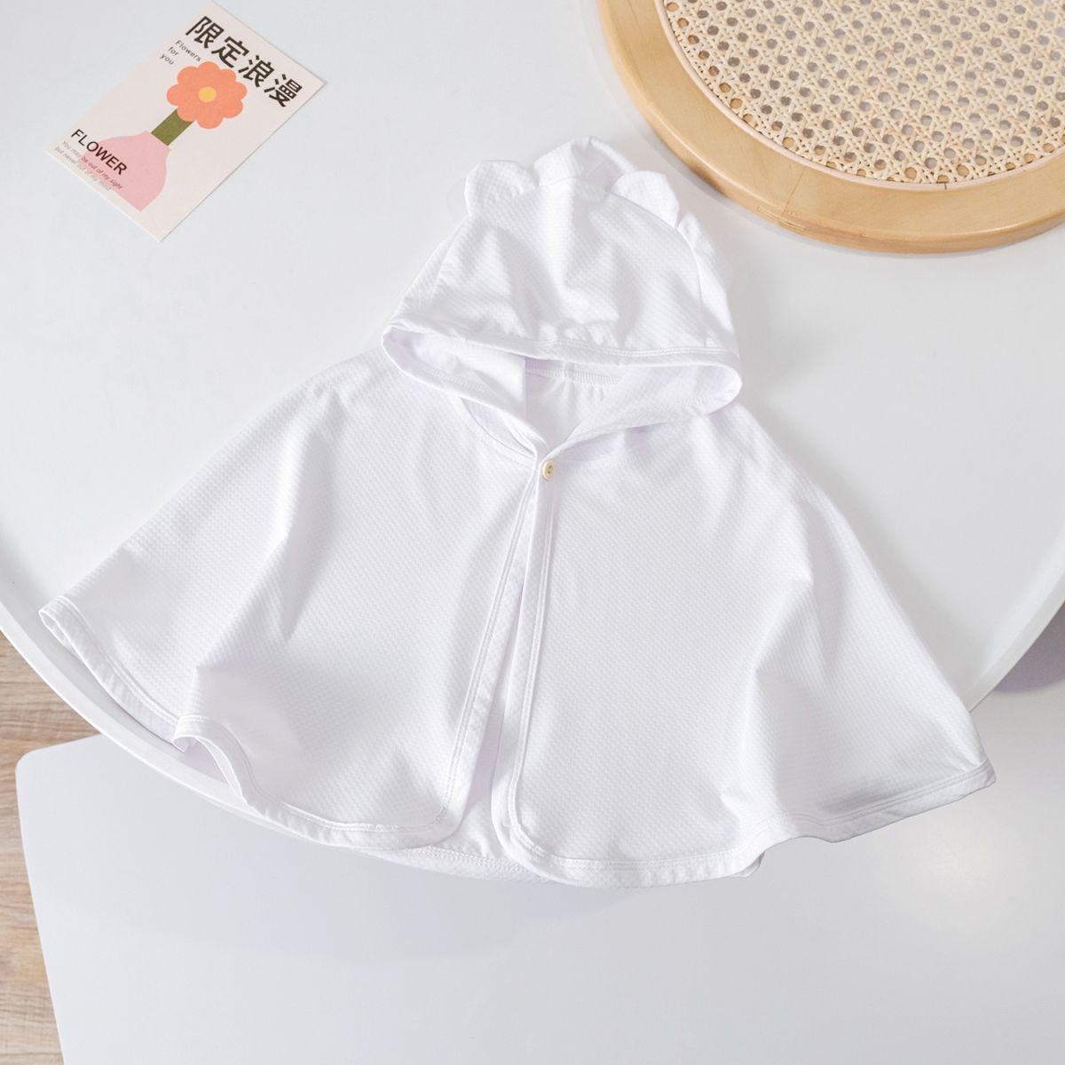 

Летняя детская накидка с капюшоном и защитой от ультрафиолета - легкая рубашка с солнцезащитным кремом для детей S 90 (0-1 years)