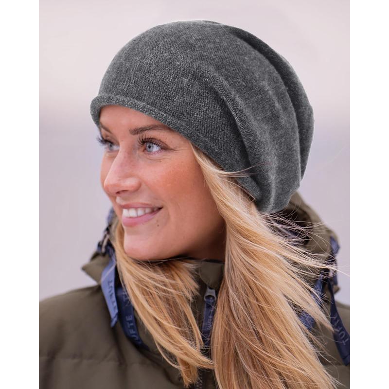 Beanie Hat Slouchy Flipped Soft Knitted Cap Warm Outdoor Hiking Winter Hat Casual Bonnet Hat Fashion Lightweight Comfortable
