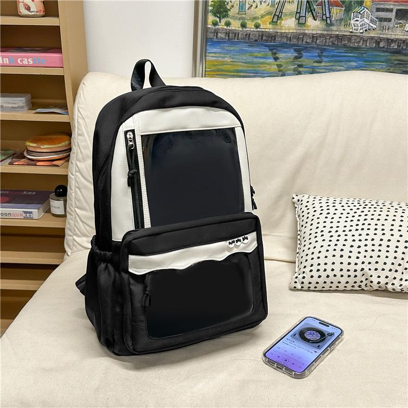 Schoolbag Schoolbag Junior High School Girls High Value Niche Two-dimensional Transparent Pain Bag Backpack Japanese Primary School Students Cartoon
