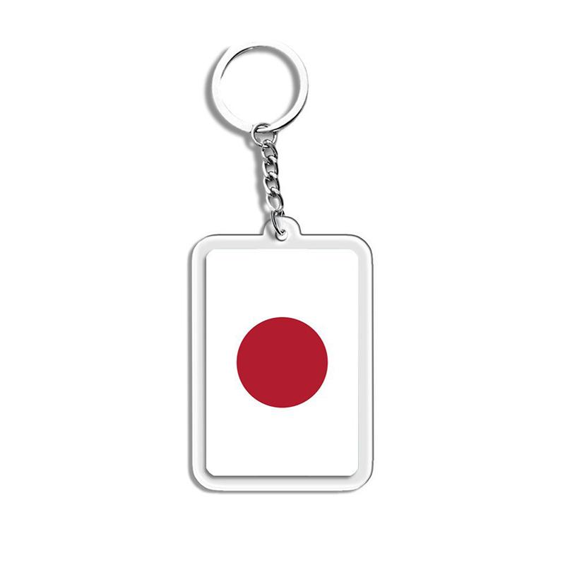 1PC Acrylic Fashion Key Holders Charm Keyring Gifts Car Decor Flag Key Chain Flag Key Chains Flags Bag Pendants