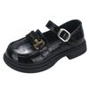 Girls' British style leather shoes 2025 new autumn little girl black leather shoes, children's soft-soled single shoes princess shoes