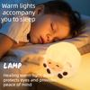 USB Rechargeable Cartoon Animal Touch Lamp Cute Silicone Unicorn Sheep Hamster RGB LED Night Light  for Kids Bedroom Decor Gift