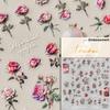 1pcs 5D Bronzing Shininy Flower Nail Art Stickers Pink Sakura Self-Adhesive Nail Decorations Decals Accessories