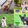 Folding Portable Silicone Dog Feeder Bowl 2-in-1 Pet Dispenser with Carabiner for Outdoor Travel Food And Water Container for Do