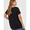 T-shirt casual a maniche corte taglie forti da donna