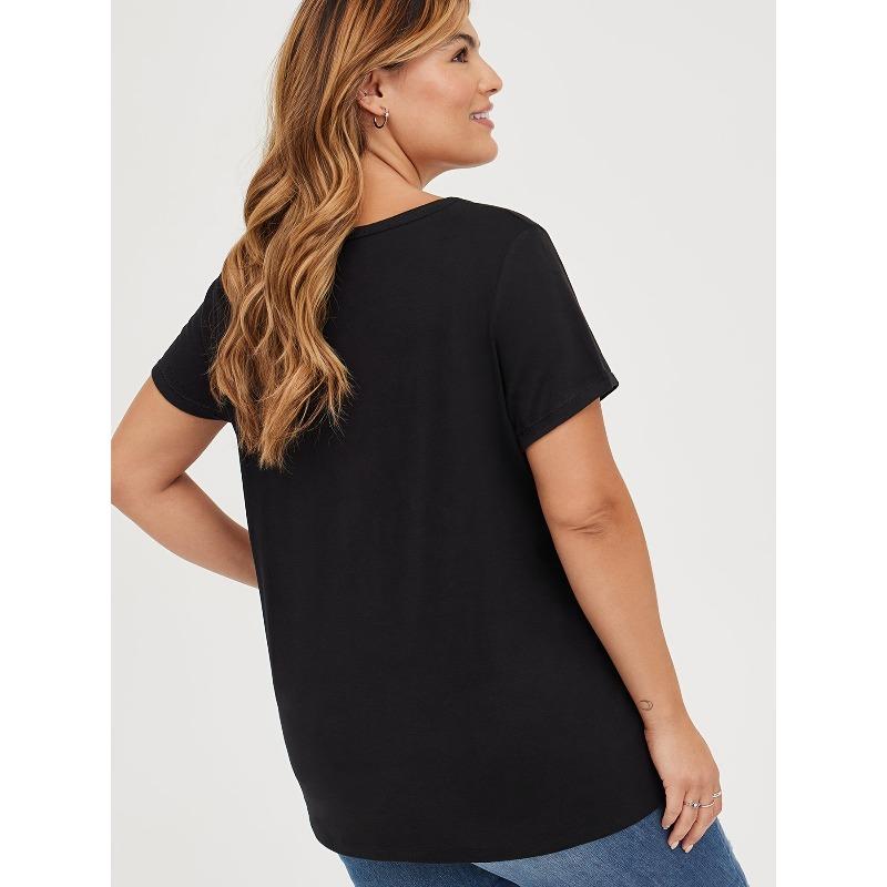 T-shirt casual a maniche corte taglie forti da donna