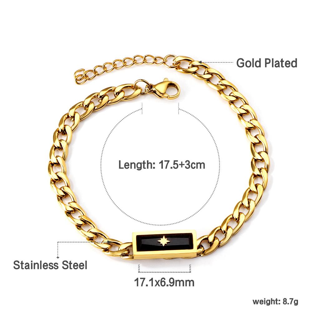 Vakuumvergoldetes Goldkettchenarmband Stilvolles Design für Damen Herren Perfektes Geschenk für jeden Anlass