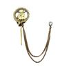 Men's Korean Style Eagle Guitar Brooch with Rhinestone Chain Badge