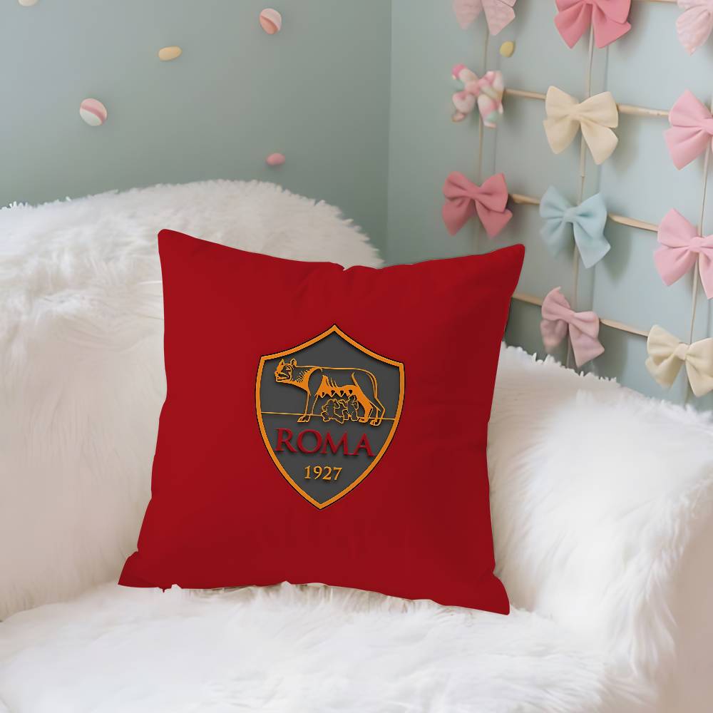 R-Rome Club Pillow Case Cushion Cover Soft Cute Throw Pillow Case For Car Sofa Pillowcase Polyester With Zipper