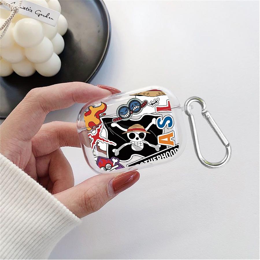 

Case For Airpods 2 Pro 4 3 1 Pro2 Pro3 Clear Earphone Cases Cover OneS P-ieceS LuffyS Logo Airpods Pro