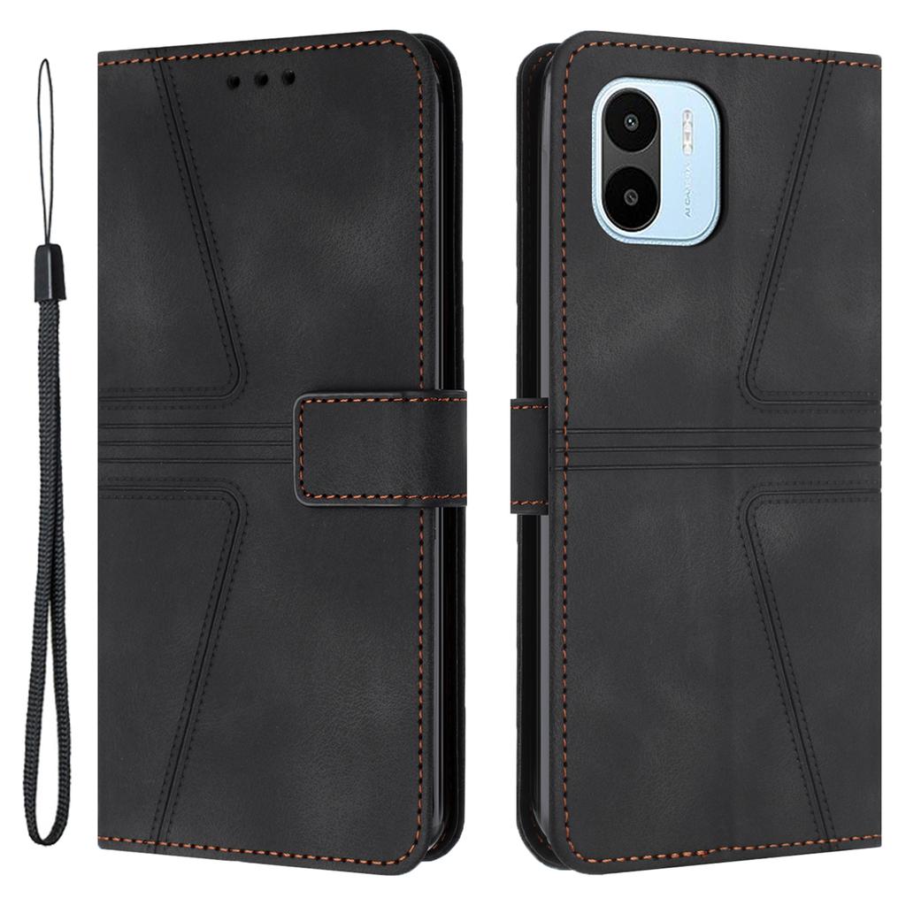 For Xiaomi Redmi A1 4G/A2 4G Case Triangle Imprinted Wallet Card Slots Phone Leather Cover