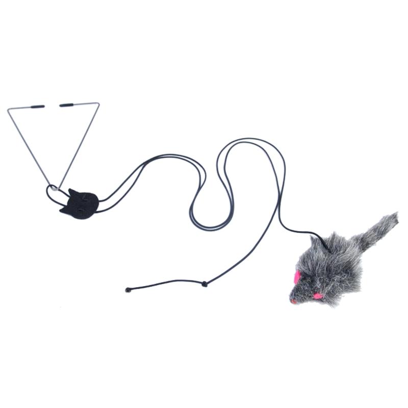 Satın alın Funny Plush Mouse Cat Toy Door Hanging Cat Toy Teaser Toys