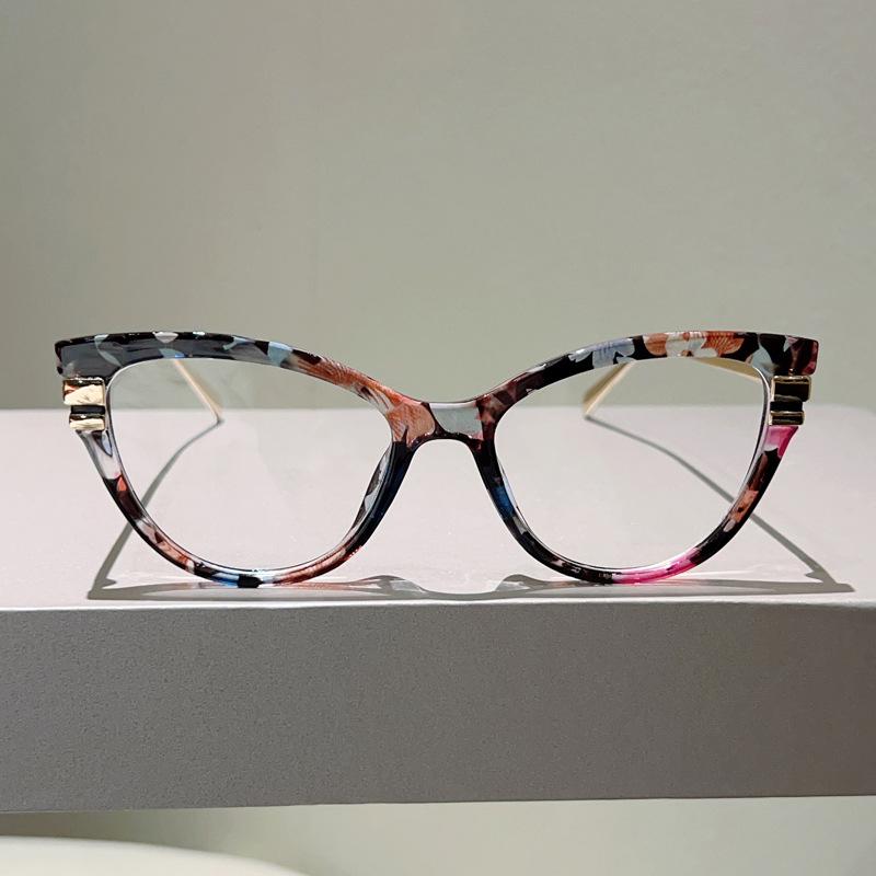 Fashion Cat Eye Reading Blue Light Glasses Women Optical Lenses Computer Glasses Wives Luxury Eyeglass Frames Plus Diopter +275