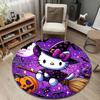 Luxury Round Moon Multicolor Rug Mat, Non-Slip Floor Mat for Entryway