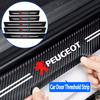 For 208 3008 308 2008 207 107 508 607 106 406 407 307 206 Car Door Carbon Fiber Sill Protector Sticker Threshold Scratch