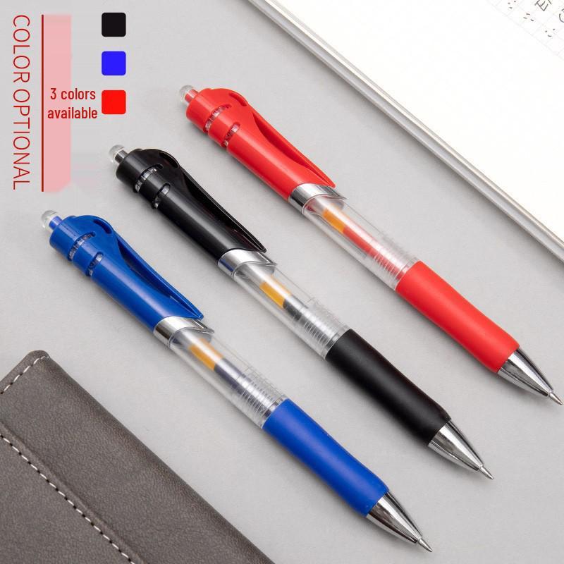 Stylo bille et stylo feutre à action poussoir 0,5 mm, Noir/Rouge/Bleu, pour étudiants et bureau.