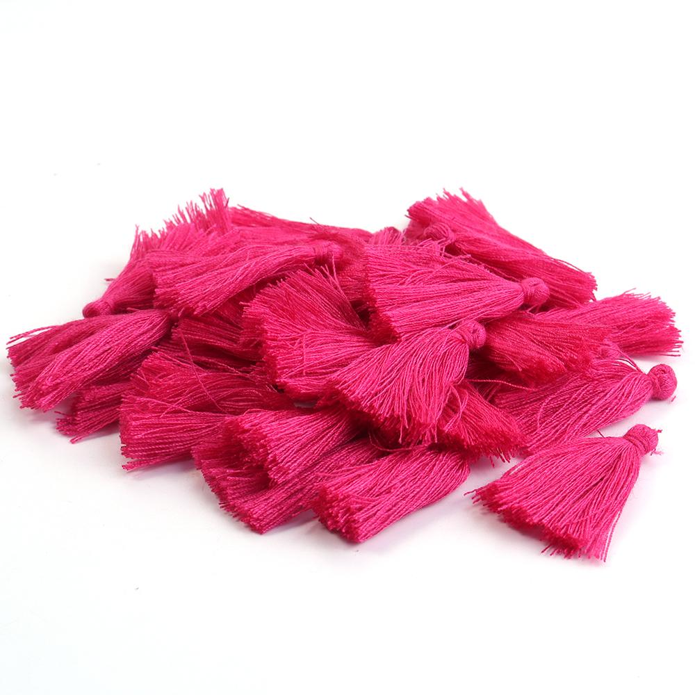 50pcs/lot 30mm Mini Cotton Tassels Colorful Tassel Charms For Jewelry Making DIY Earring Keychain Crafts Decoration Accessories