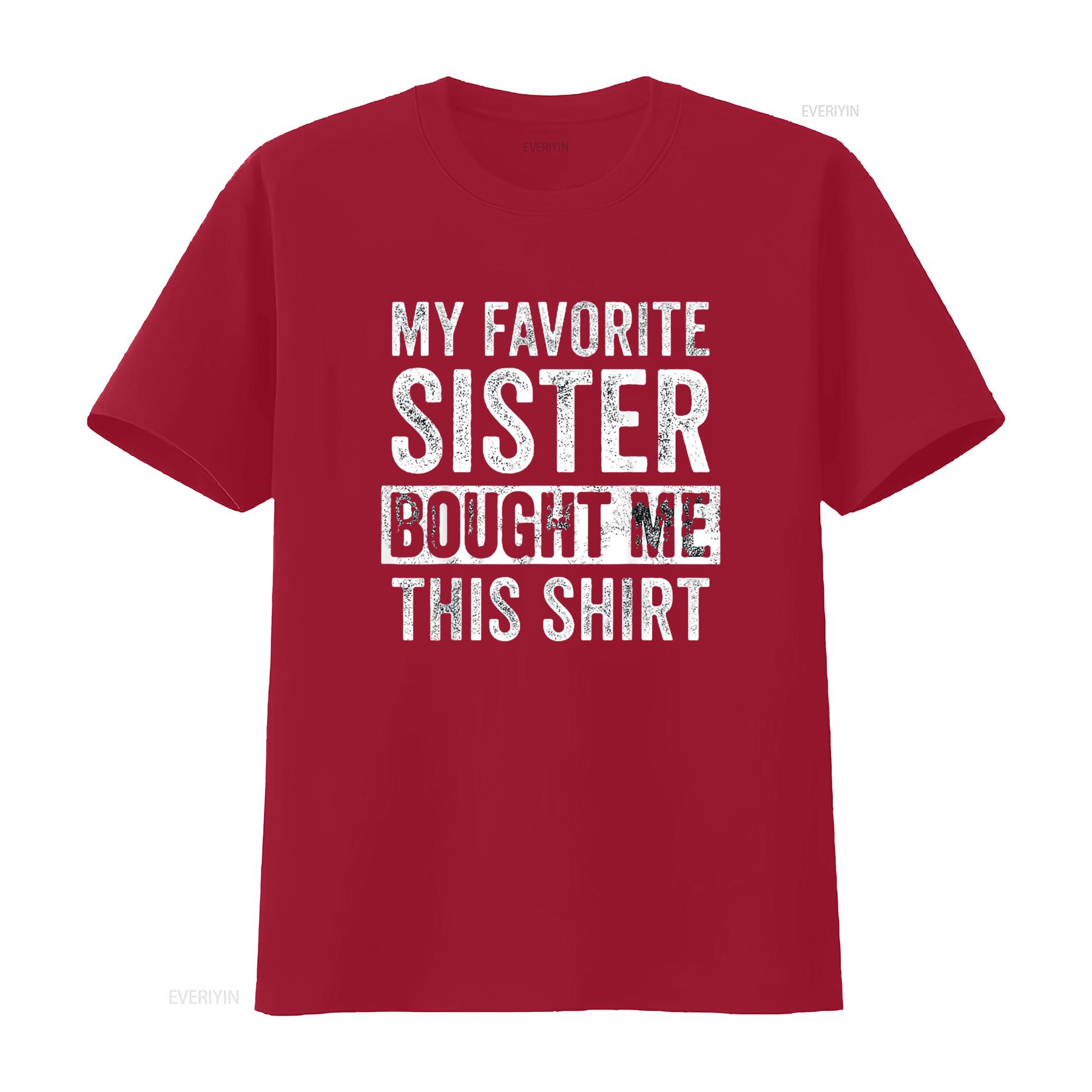 Женская Футболка Моя Любимая Сестра Купила Мне Эту Забавная Брат Черный Большой винтажная Стирка Удобная Стильная streetwear S