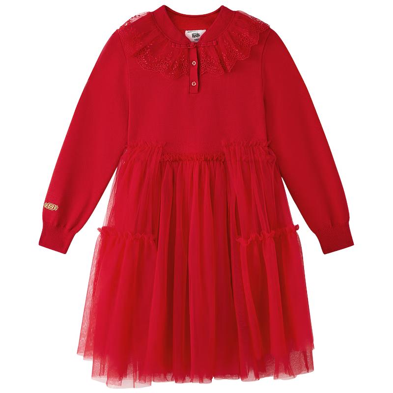 Skechers Girls  Festive Red Winter Dress XXL150