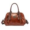 Neue Retro-Mode Europäischer und Amerikanischer Stil Einzelne Schulter Handgehalten Crossbody Große Kapazität Weiches Leder Kissen Boston Damen Tasche