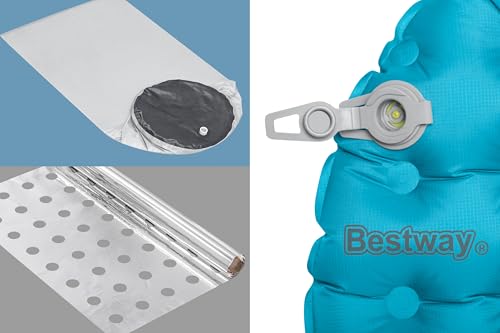 Bestway AlpineLite Mumien-Luftmatratze, isoliert R-Wert 7,6, leicht 664 Gramm, normale Größe (1,83 m x 51 cm x 7,5 cm), Produktnummer: 69612