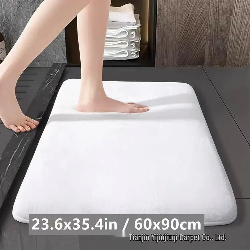 Solid Color Non-Slip Quick-Dry Bathroom Floor Mat