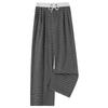 2024 Autumn Stripe Wide-Leg Maternity Pants - Loose, Floor-Length, Casual Fit