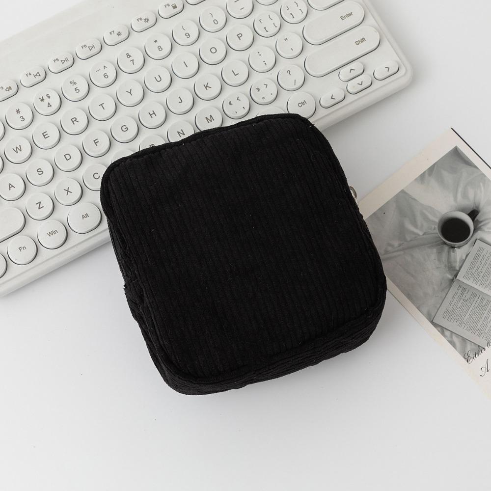 

Мини косметички для помады, из вельвета, органайзер для гигиенических прокладок, косметичка для хранения косметики чёрный