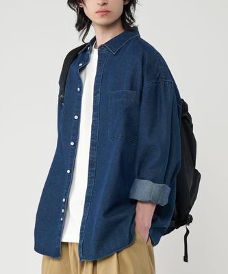 UNTAPPED STUDIO City Boy Big Oversized Washed Denim Shirt 4 Colors (Type A)