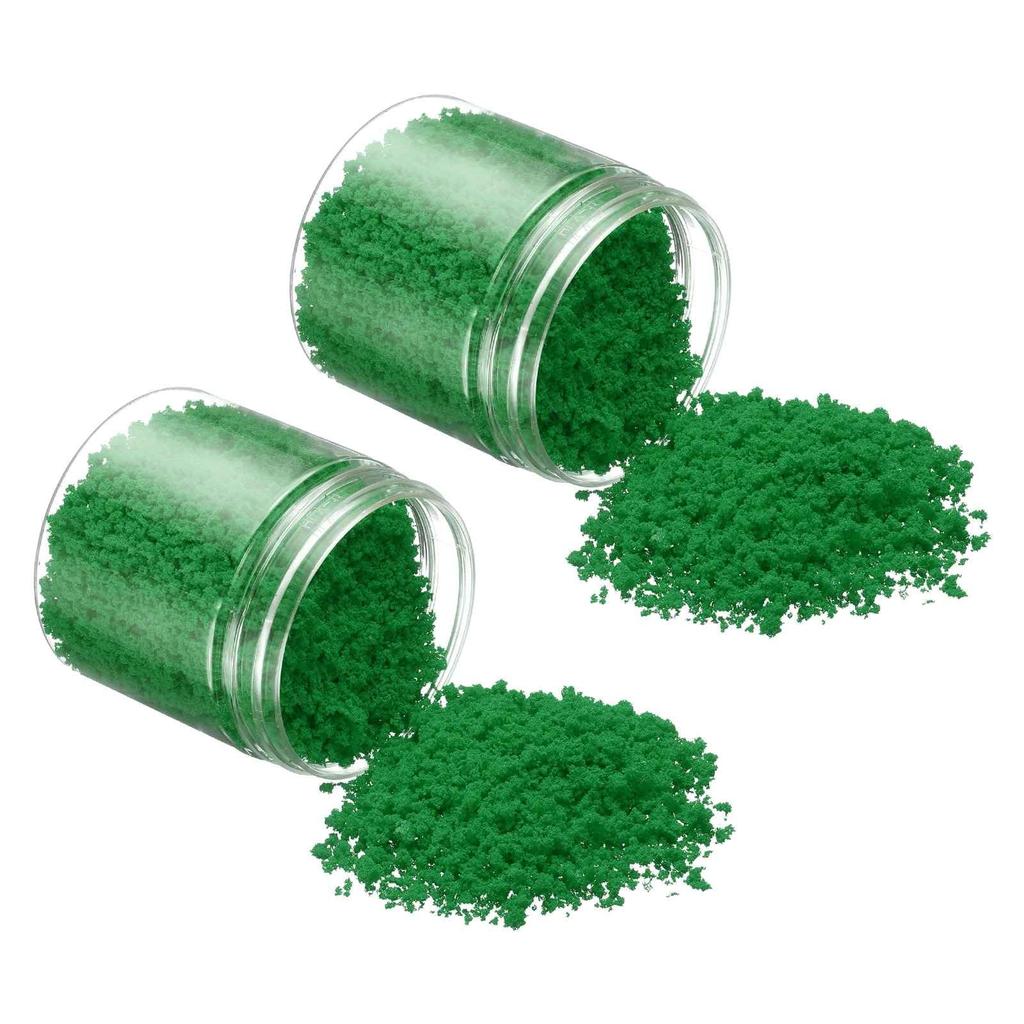 CoCud Model Flower Glass, 185ml Capacity, Fake Miniature Flower Glass Tree, Green Sponge - (Uses: DIY Dollhouse, Fairy Garden, Model Railway Scenery)
